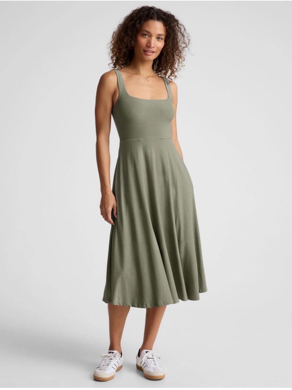 Beyond Yoga Featherweight At The Ready Square Neck Dress